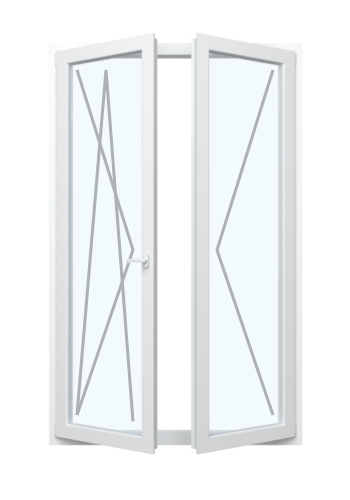 Balkontür mit Dreh-Funktion und Stulp Recht